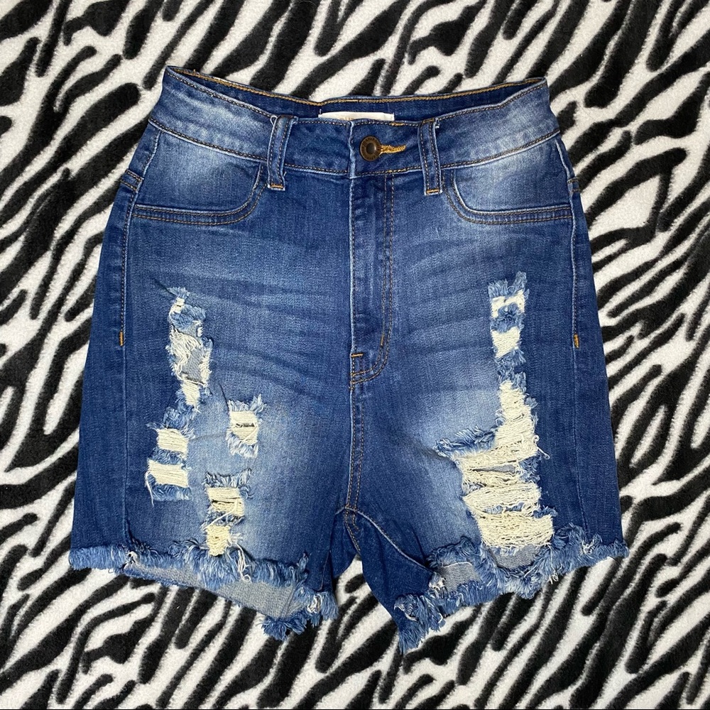 Aphrodite Ripped Jean Shorts